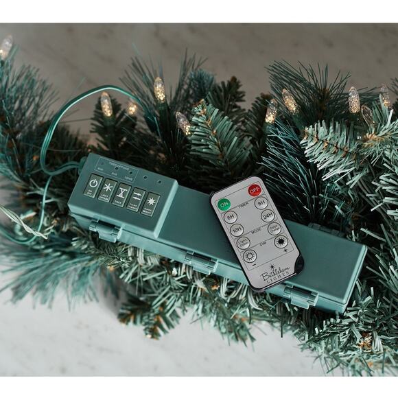 Bethlehem Lights 36" Prelit Swag w/ Color Flip LEDs Green Holiday Decor - Picture 4 of 12